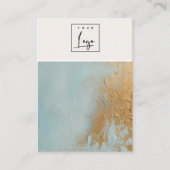 Carte De Visite Bleu or Paint Texture Logo Bijoux vierges (Devant)