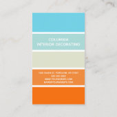 Carte De Visite Bleu orange bloc de couleur verte (Dos)