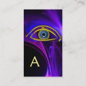 Carte De Visite BLEU OYE Docteur, Ophtalmique, Symbole oculiste, V (Dos)