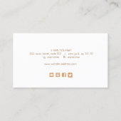 Carte De Visite Bleu pâle clair script manuscrit médias sociaux (Dos)