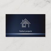 Carte De Visite Bleu parfait de projet d'architecte (Devant)