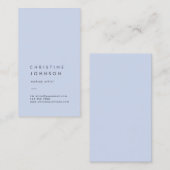 Carte De Visite bleu pastel (Devant / Derrière)