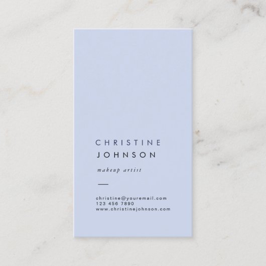 Carte De Visite bleu pastel (Devant)