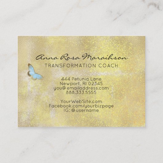 Carte De Visite *~* Bleu Pastel Parties scintillant Imaginaire Pap (Dos)