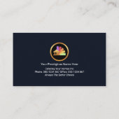 Carte De Visite Bleu Peeling Paint Blotches Splatter (Dos)