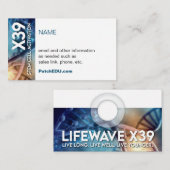 Carte de visite - bleu - personnalisable (Devant / Derrière)