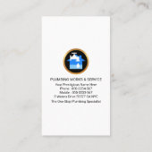 Carte De Visite Bleu Plumage à la lumière de l'eau (Dos)