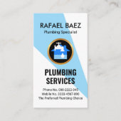 Carte De Visite Bleu Plumage à la lumière de l'eau (Devant)