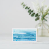 Carte De Visite Bleu | Pool Care ou Swim (Debout devant)