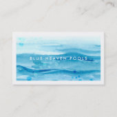Carte De Visite Bleu | Pool Care ou Swim (Devant)