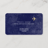 Carte de visite bleu pour un agent de voyage (Dos)