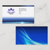 Carte de visite bleu pour un professionnel (Devant / Derrière)