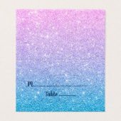 Carte De Visite Bleu pourpre et rose clair Parties scintillant éti (Extérieur déplié)