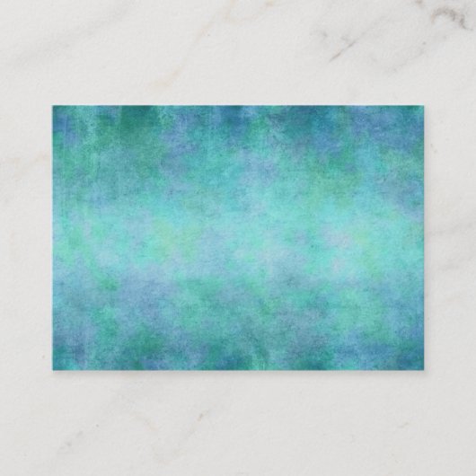Carte De Visite Bleu, pourpre turquoises, Aqua, et aquarelle (Devant)