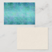 Carte De Visite Bleu, pourpre turquoises, Aqua, et aquarelle (Devant / Derrière)