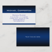 Carte De Visite Bleu professionnel de planificateur financier de (Devant / Derrière)
