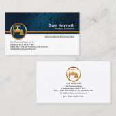 Carte De Visite Bleu professionnel Drop Gold Faucet Plumber (Devant / Derrière)