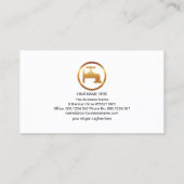 Carte De Visite Bleu professionnel Drop Gold Faucet Plumber (Dos)