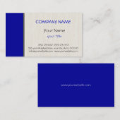 Carte De Visite bleu professionnel élégant moderne (Devant / Derrière)