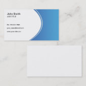 Carte De Visite Bleu professionnel et blanc modernes (Devant / Derrière)