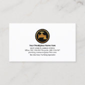 Carte De Visite Bleu professionnel gouttes d'eau plomberie (Dos)