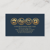 Carte De Visite Bleu professionnel gouttes d'eau plomberie (Dos)