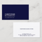 Carte De Visite Bleu PROFESSIONNEL MODERNE (Devant / Derrière)