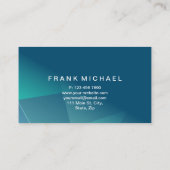 Carte De Visite Bleu professionnel noir et vert (Dos)