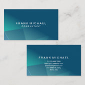 Carte De Visite Bleu professionnel noir et vert (Devant / Derrière)