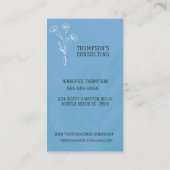 Carte de visite bleu professionnel photo moderne (Dos)