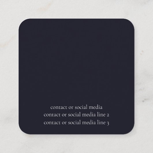 Carte de visite bleu profond (Dos)