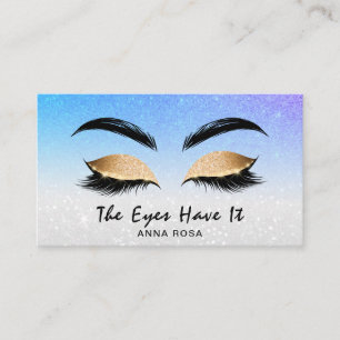 Carte De Visite *~* BLEU - PURPLE Lashes Extensions Brows Girly