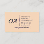 Carte De Visite Bleu rétro Colorful Gras Super Unique (Dos)