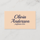 Carte De Visite Bleu rétro Colorful Gras Super Unique (Devant)