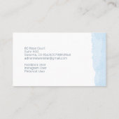 Carte De Visite Bleu rose Abstrait (Dos)