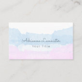 Carte De Visite Bleu rose Abstrait (Devant)