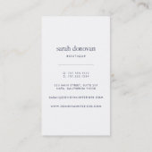 Carte De Visite Bleu rose et blanc moderne (Dos)