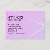 Carte De Visite *~* Bleu rose Moderne Géométrique Rose Gold Foil (Dos)