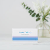 Carte De Visite Bleu Royal Simple (Debout devant)