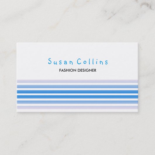 Carte De Visite Bleu Royal Simple (Devant)