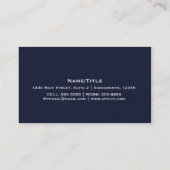 Carte de visite Bleu Rustique Baby's Breath Mason (Dos)