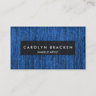 Carte de visite bleu rustique de motif de corde