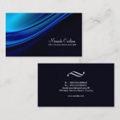 carte de visite bleu simple (Devant / Derrière)