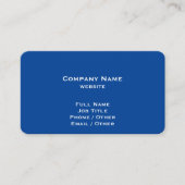 Carte de visite bleu simple (Devant)