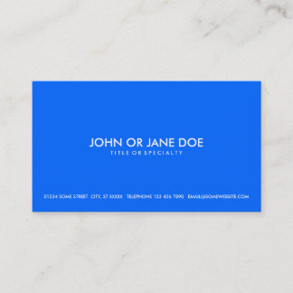 Carte De Visite bleu simple