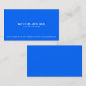 Carte De Visite bleu simple (Devant / Derrière)