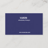 Carte de visite bleu simple élégant professionnel (Dos)