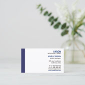 Carte de visite bleu simple élégant professionnel (Debout devant)