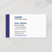 Carte de visite bleu simple moderne professionnel (Devant)