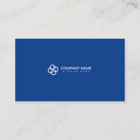 Carte De Visite Bleu simple moderne professionnel QR Code Scannabl (Dos)